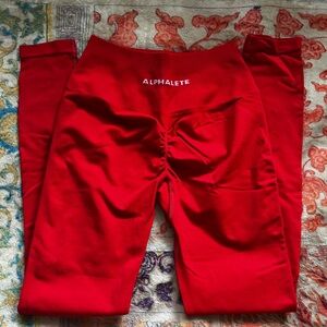 Alphalete Amplify Red Leggings